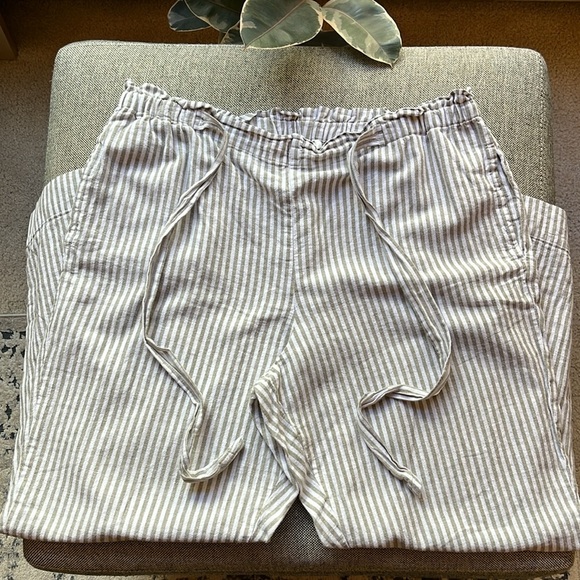 Beach Lunch Lounge Giavanna Stripe Tapered Linen & Cotton Pants , Size: XL - Picture 14 of 17